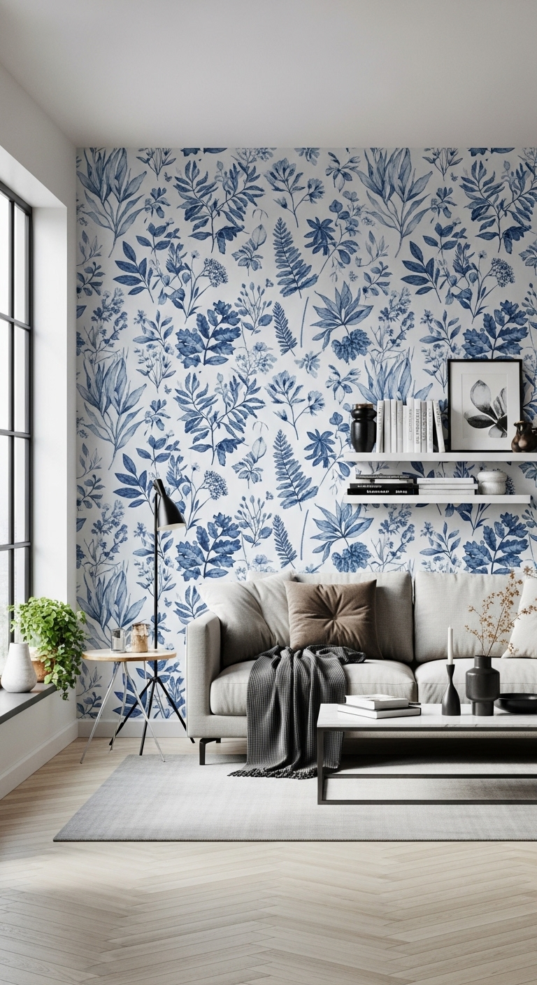 17+ Modern Blue Wallpaper Room Ideas 15 image 274