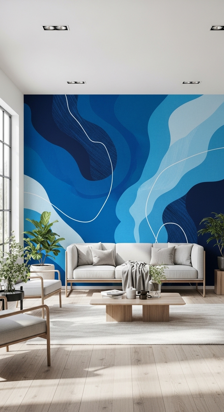 17+ Modern Blue Wallpaper Room Ideas 16 image 275