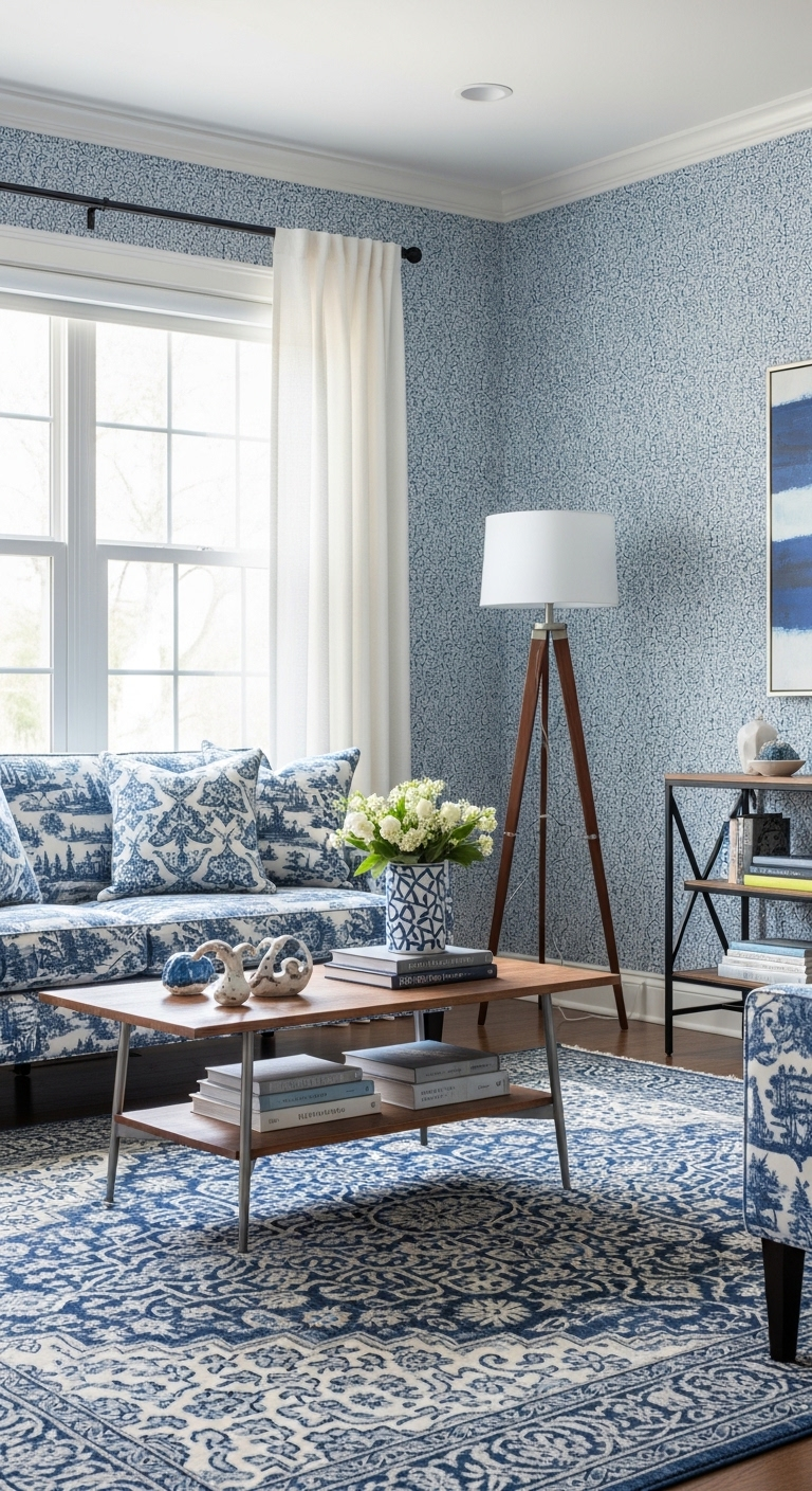 17+ Modern Blue Wallpaper Room Ideas 17 image 276