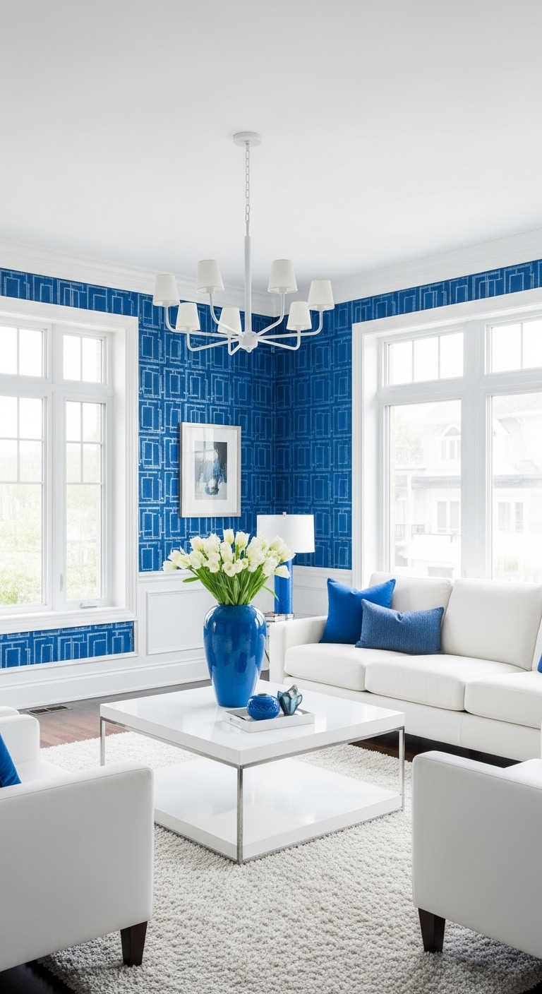 17+ Modern Blue Wallpaper Room Ideas 18 image 277