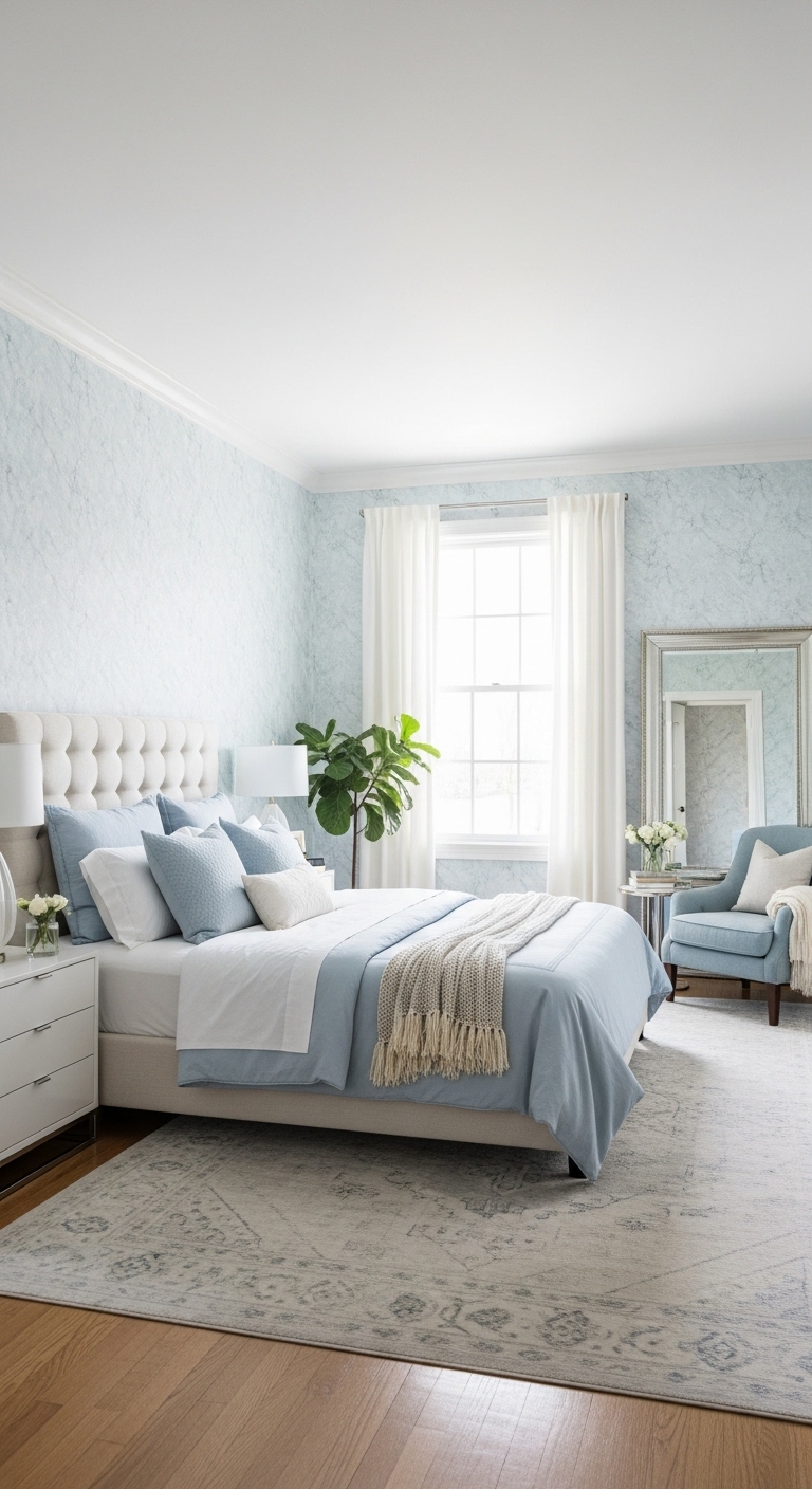 21+ Light Blue Wallpaper Bedroom Ideas 12 image 620