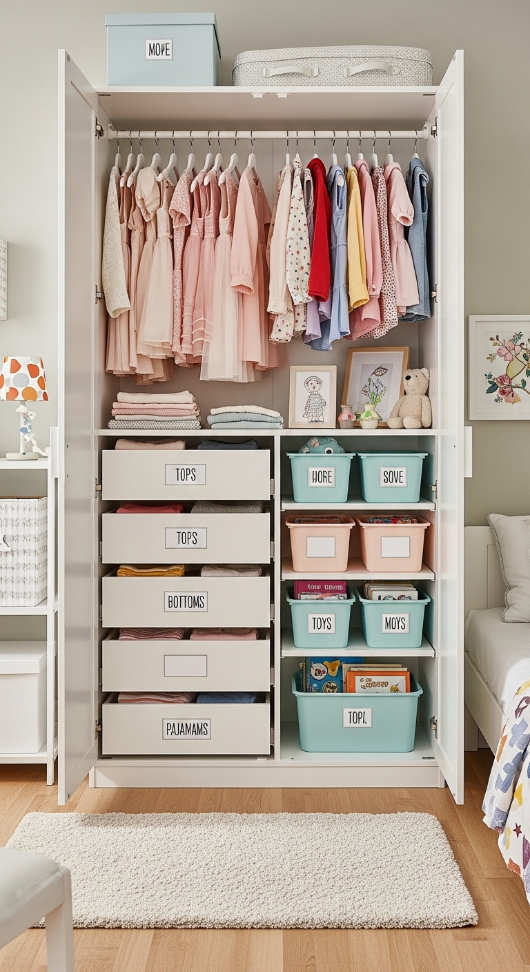 21+ Kids Wardrobe Organization Ideas 13 image 662