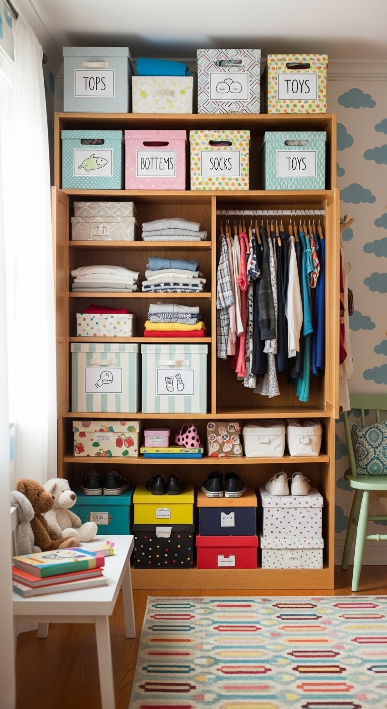 15+ budget friendly kids closet organization hacks 4 image 708