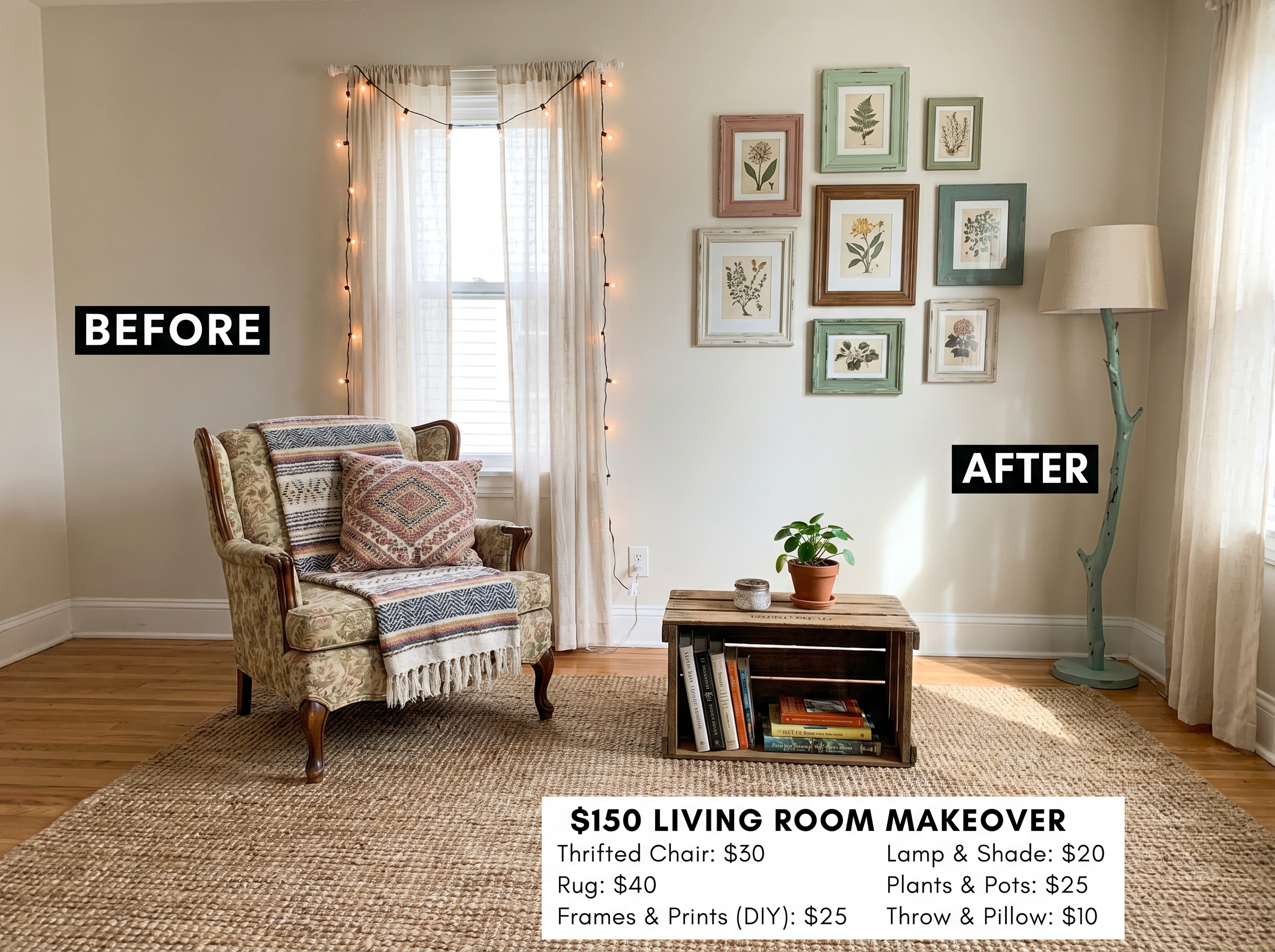 I Decorated My Living Room for $150 — Here's Exactly What I Bought and How 2 I Decorated My Living Room 202605240022
