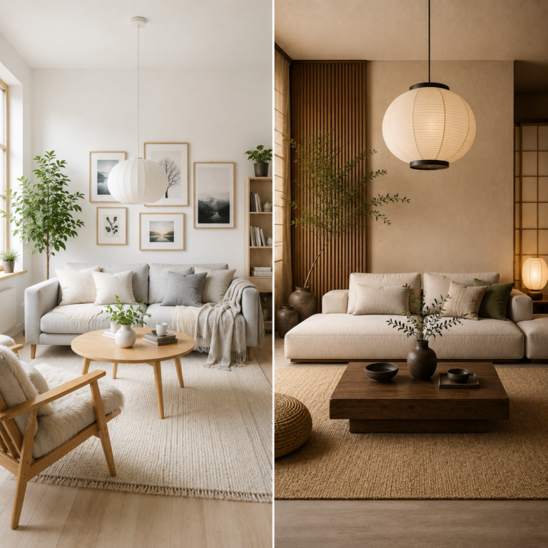 Scandinavian vs Japandi Interior Design — What’s the Actual Difference?