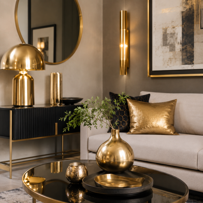 How to Style Bold Metallic Accents Without Overcrowding Your Space